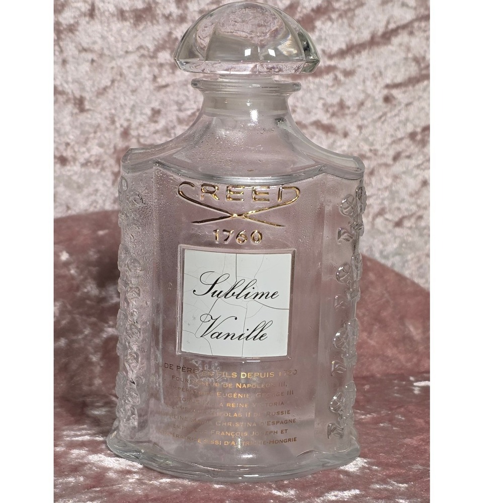 VINTAGE Creed Sublime Vanille Empty Perfume Splash Bottle 250ml 8.4oz Royal Excl